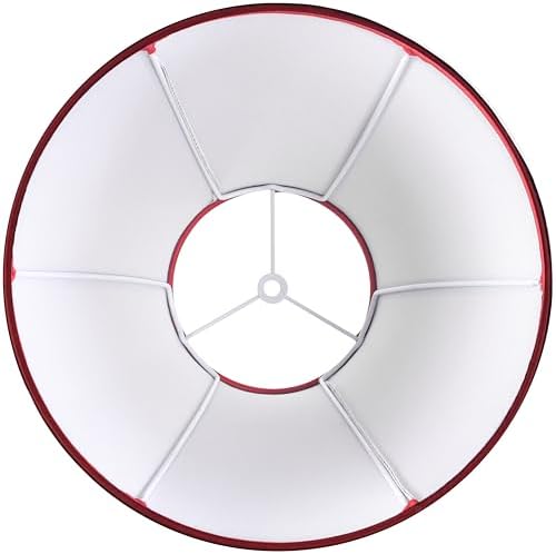 GO&SO Burgundy Bell Lamp Shade, 6" Top x 13" Bottom x 9.8" High
