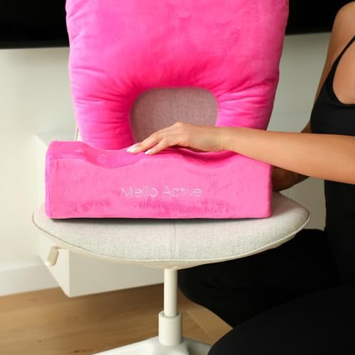 Mello Active BBL Pillow After Surgery Recovery Set – Doctor-Recommended BBL Pillow with Back Support Cushion – Firm, Lightweight & Portable – Ultimate Comfort for Home, Car & Office Pink