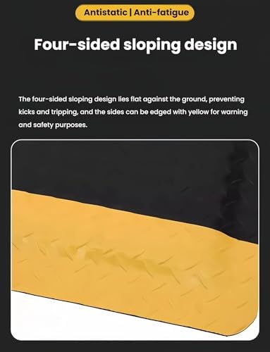 20mm Thick Anti-Fatigue Floor Mat, Cushioned & Static-Safe, Beveled Edge Design, Durable Standing Pad for Workshops & Labs, Green, 130x100 cm,Green,130x100 cm