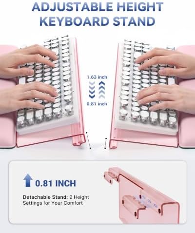 Adjustable Computer Keyboard Stand for Desktop, Keyboard Holder Wrist Rest