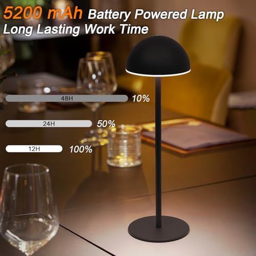 Cordless Table Lamp 5200mAh Rechargeable Lamp