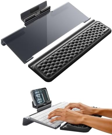 Vaydeer Wrist Rest with Keyboard Stand and Phone Holder, Keyboard Riser Set