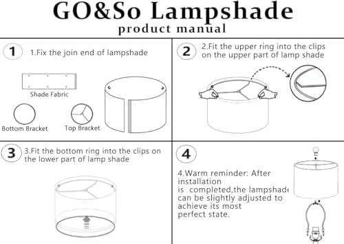 GO&SO Lamp Shades Set of 2,13" D x 10" H,Multicolored Floral Drum Shade