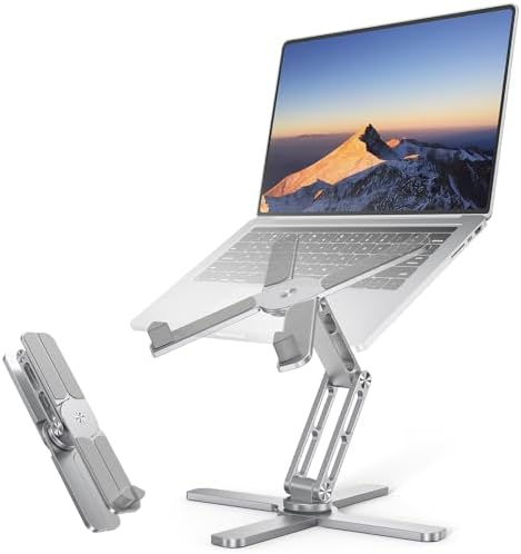 TECKNET Laptop Stand,360°Rotating Base,Adjustable Ergonomic Design