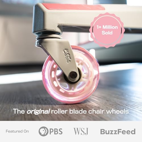 The Office Oasis Original Office Chair Wheels (As Seen On PBS), Pink