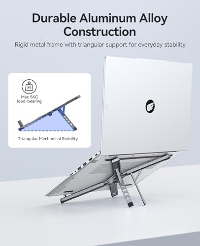 ORICO Portable Laptop Stand for Travel & Desk, Foldable 3-in-1 PN1, Gray