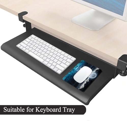 Small Mouse Pad, Mini Mouse Pad 6 X 8 Inch with Non-Slip Rubber Base for Keyboard Tray Laptops Wireless Mouse Home Office Travel, Washable & Portable (Moon and Ocean)