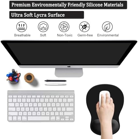 Mouse Pad, Mouse Pad with Wrist Support (Black)
