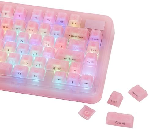 EPOMAKER Frost Jelly Keycaps Set, 126 Keys Forged Carbon Fiber Keycaps