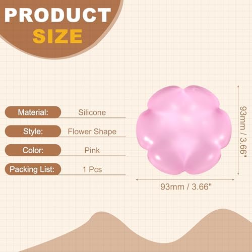 PATIKIL Gel Wrist Rest, Wrist Support for Mouse Flower Shape Ergonomic Mouse Pad Soft Silicone Support Comfortable Cushion for Computer Gaming Office Home, Pink