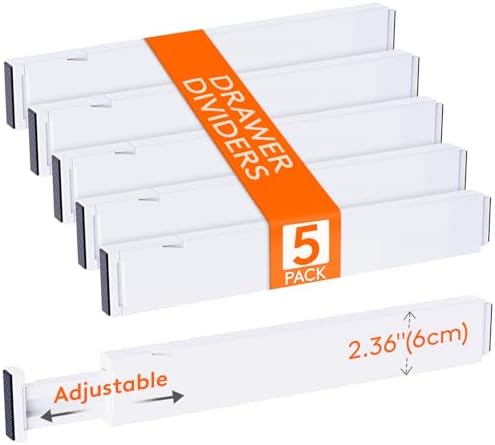Lifewit 2.36" Upgrade Kitchen Drawer Dividers, Adjustable Drawer Organizer