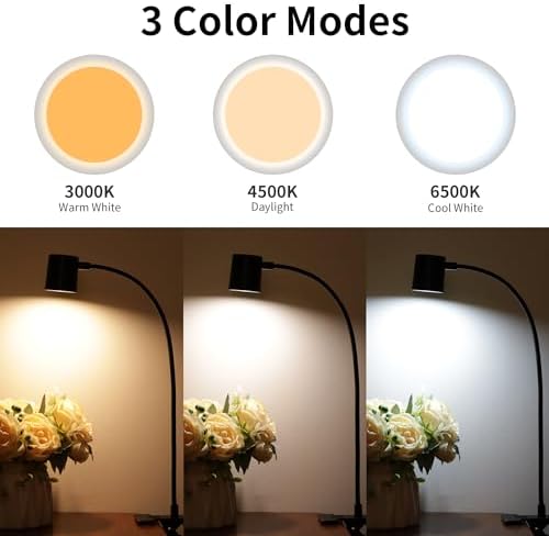 Desk Lamp USB Clip On Light,Book Lights for Reading at Night Clamp Light