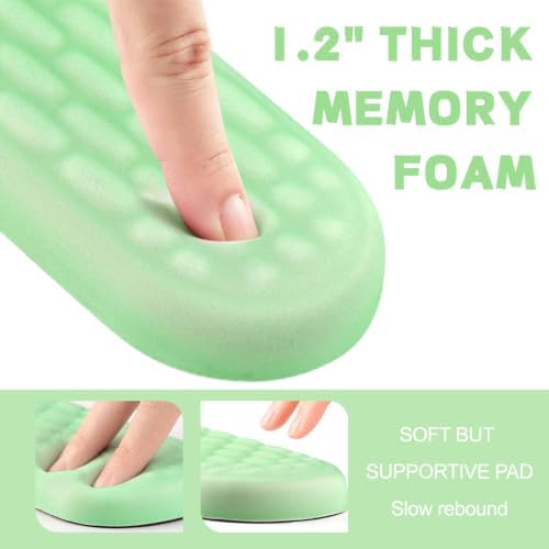 Ergonomic Keyboard Wrist Rest & Mouse Pad with Wrist Rest Set, Green