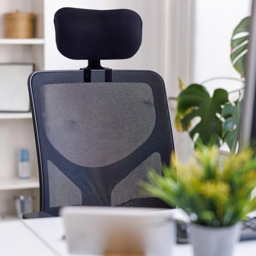 Ciieeo Office Chair Headrest Attachment Adjustable Headrest for Office Chair with Breathable Mesh Detachable Neck Protection for Computer Home Desk 11.02 X 8.66 X 3.93 in