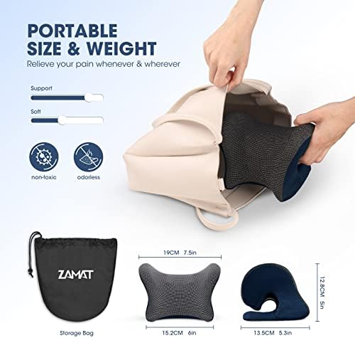 ZAMAT Neck and Shoulder Relaxer with Magnetic Therapy Pillowcase, Neck Stretcher Chiropractic Pillows for Pain Relief, Cervical Traction Device for Relieve TMJ Headache Muscle Tension Spine Alignment