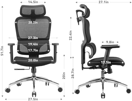 SIHOO M56 Ergonomic Office Chair, Dual Backrest, Adaptive Lumbar Support