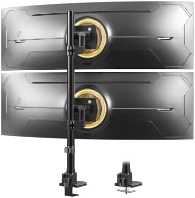 Dual Ultrawide Monitor Mount for 24-57'' Screens, Max Load 59.4 lbs per Arm