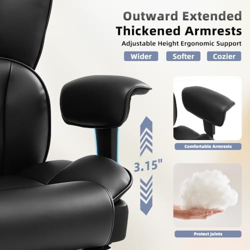 Fizzin Big and Tall Office Chair 500lbs with Massage and Heating Function