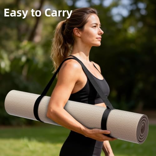 HAHE Extra Wide Yoga Mat, 72"x40"x0.4"Thick, Large Exercise Mats