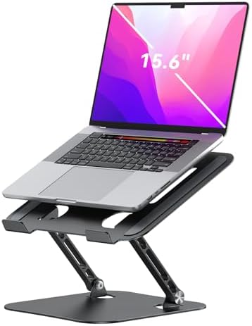 K&ZZ Adjustable Laptop Stand Riser Foldable Aluminum Laptop Stand for Desk