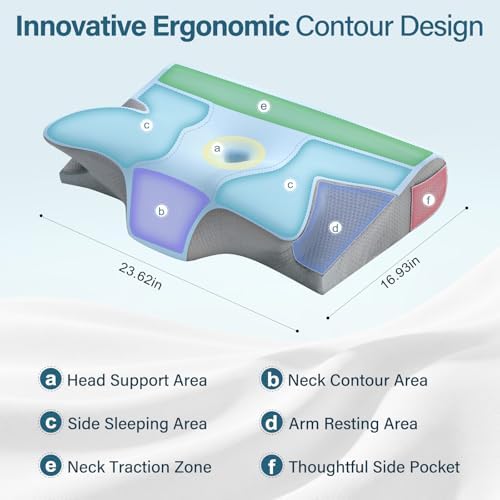 Ergonomic Cervical Neck Pillow for Neck Pain Relief