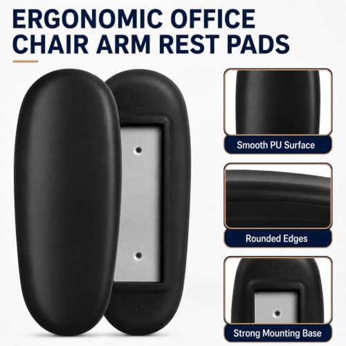 Podoy Office Chair Armrest Pads Replacement, 4" Mounting Holes, 2 Pack