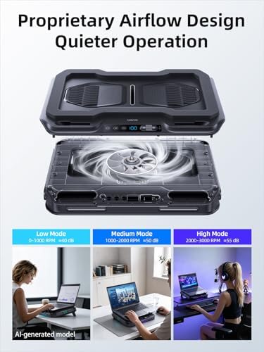 llano V11 Pro Laptop Cooling Pad, Gaming Laptop Cooler RGB Laptop Fan