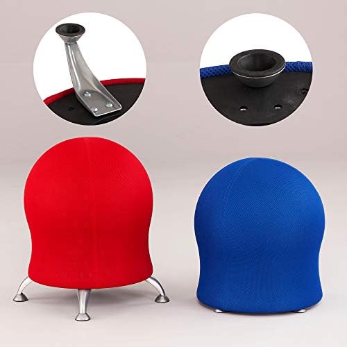 Safco Zenergy Inflatable Chair, Active Seating, Anti-Burst, Ball Chair for Home Office and Classroom, Black Mesh