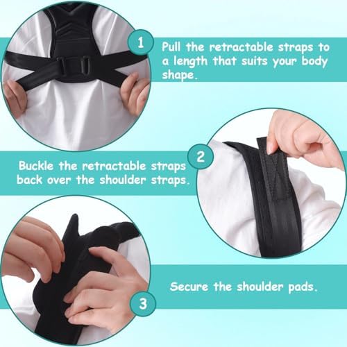 King Mills Plus Size Back Brace, Back Brace Posture Corrector, XL to XXXL