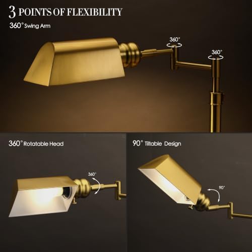 O'Bright Arcadia Pharmacy Desk Lamp, Antique Brass