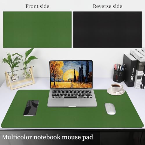 Leather Desk Pad Mat, Green Desk Mat, 31.5" x 15.7"