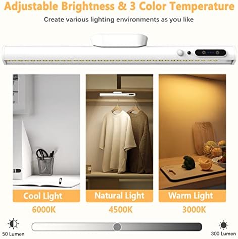 Hapfish Motion Sensor LED Light Bar Indoor,Under Cabinet Lighting Wireless