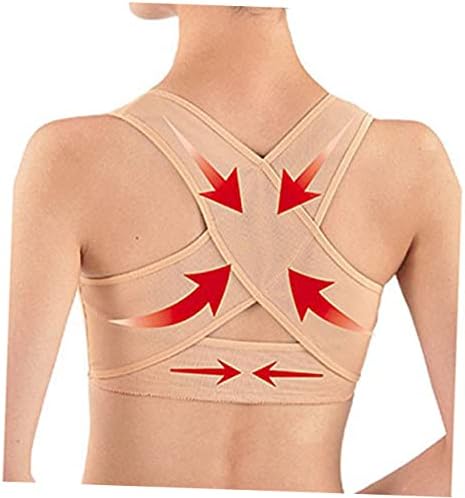 Healifty 2pcs Tank Tops Back Brace Womens Bras Push up Ladies Top Jacket Protective Gear Bracket Chest Support