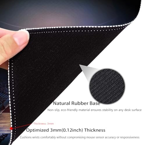 Crowded Basketball Arena Mouse Pad, Game Tournament Sport Design Desk Mat