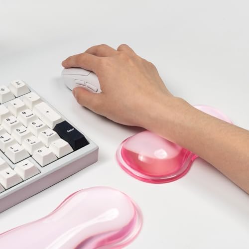 Clear Gel Mouse Wrist Rest, Pink Cute Wrist Rest