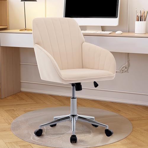 Ergonomic Office Chair with Memory Foam Cushion and Silver Swivel Base