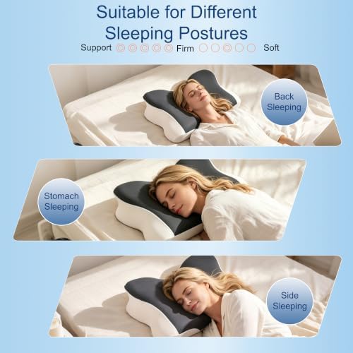 Cervical Neck Pillow, Ergonomic Support Contour Memory Foam Pillows