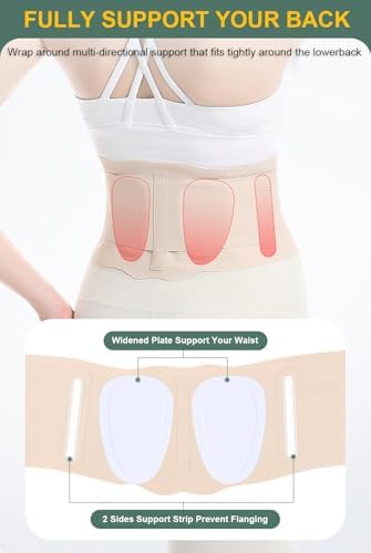Back Brace for Lower Back Pain Women Men, Waist Support Back Support Brace Back Brace for Men Lower Back Pain Relief Products, Back Belt Sciatica Pain Relief Back Brace for Women Men (Black, X-Large)