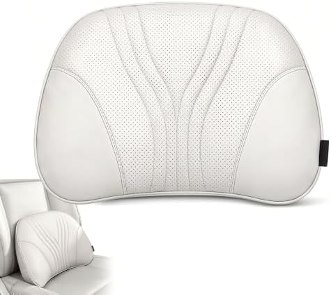 Universal Memory Foam Car Lumbar Support Pillow (White)