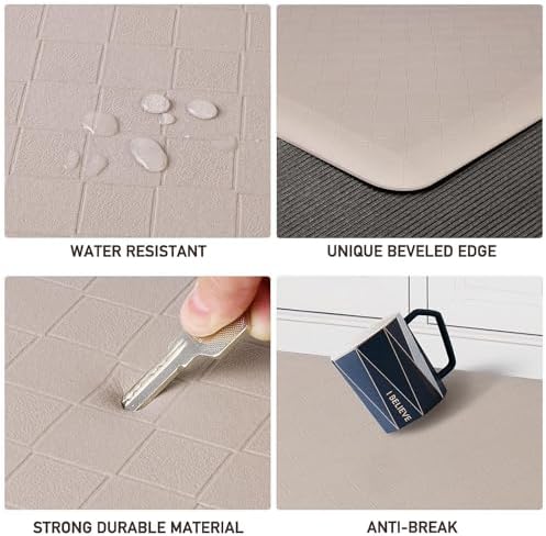 HappyTrends Kitchen Mats for Floor Cushioned Anti-Fatigue Kitchen Rugs