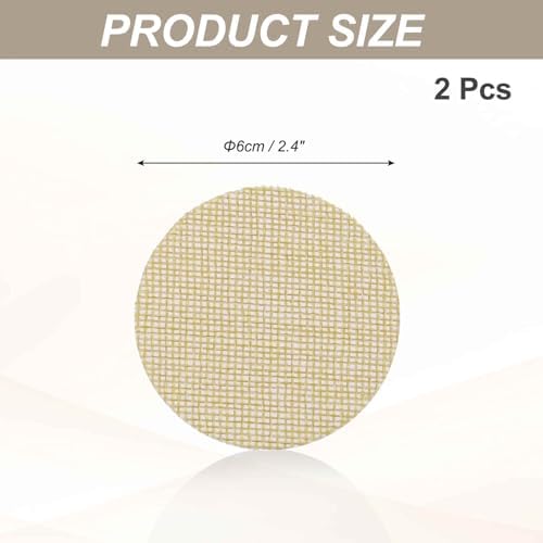 MECCANIXITY 2.4" Round Lampshade Diffuser, Anti-glare Lamp Shade Diffuser Fabric Lamp Cover for Desk Table Light Downlight Spotlight, Warm Yellow 2pcs