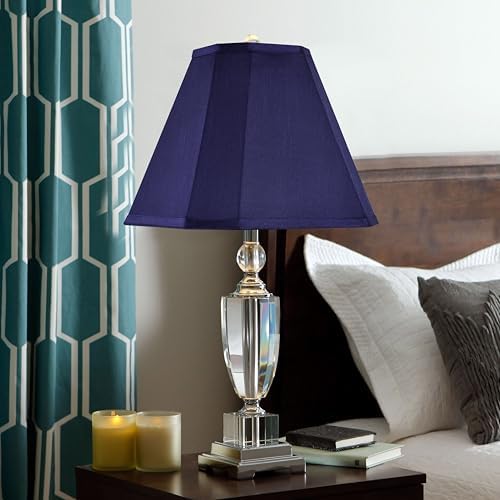 GO&SO Blue Lamp Shades 1Pc,6.5" x 13" x 10.5",Bell Fabric Lampshade
