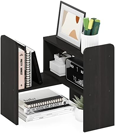 Furinno Classic Geometric Desk Organizers and Accessories, Black Espresso