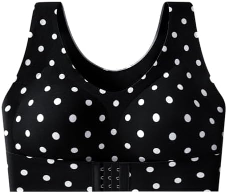 Posture Support Bras for Older Women Front Closure Crossback Wireless Bra Seamless Full Coverage Push Up Bralettes