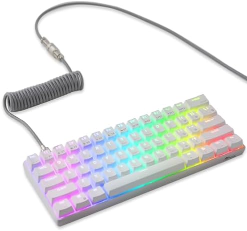 RK ROYAL KLUDGE RK61 Wireless Mechanical Keyboard, 60% Percent RGB, White