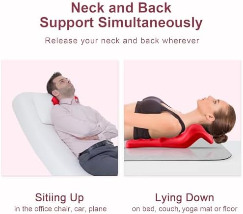 Cervical Neck Pillow with Back Massage Point Neck and Upper Back Stretcher