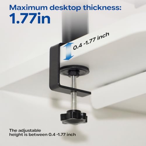 2-Tier Carbon Steel Clamp-On No Drill Desk Storage Organizer Shelf