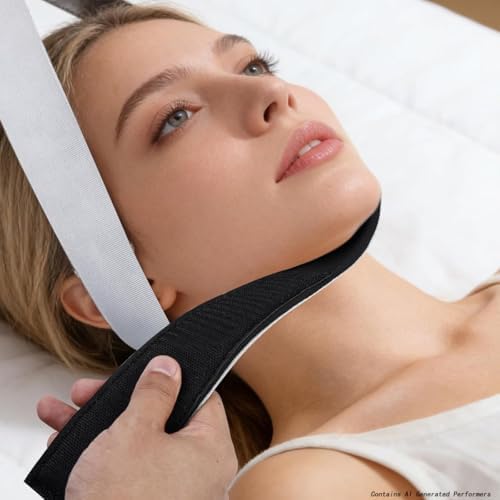 Neck Stretcher Strap – Y‑Strap Neck Chiropractor Pull Device for Neck Decompression, Spine Alignment & Headache Relief – Includes Comfortable Chin Strap & Ergonomic Handle