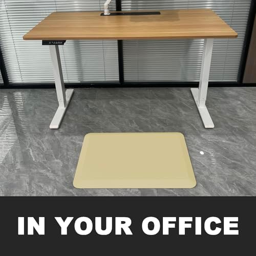 1" Extra Thick Anti Fatigue Floor Mat 30" L x 20" W,Kitchen Mat, Standing Desk Mat,140D Advanced PU Foam Ergonomic Comfort at Home, Office, Garage, Sink (Yellow)