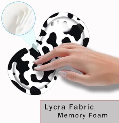 Mouse Pad with Wrist Support + Desk Mat + Coaster 3 in 1 Set, XXL Large Gaming Mousepad Ergonomic Mouse Pads for Desk Computer Laptop Office,Cute Cow Print
